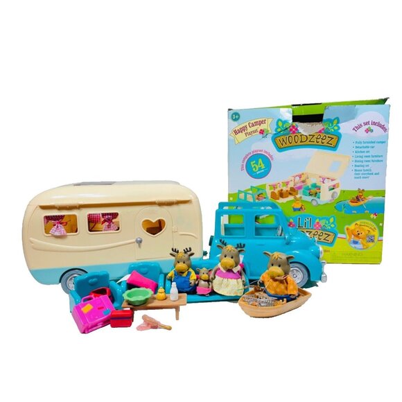 Li'l Woodzeez Happy Camper Playset Animal Figurines and Toy Cars 25pcs - Picture 12 of 16